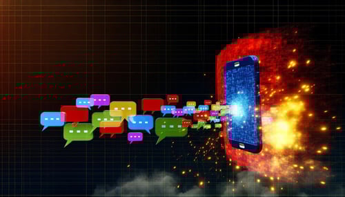 graphic depiction of SMS pumping attack