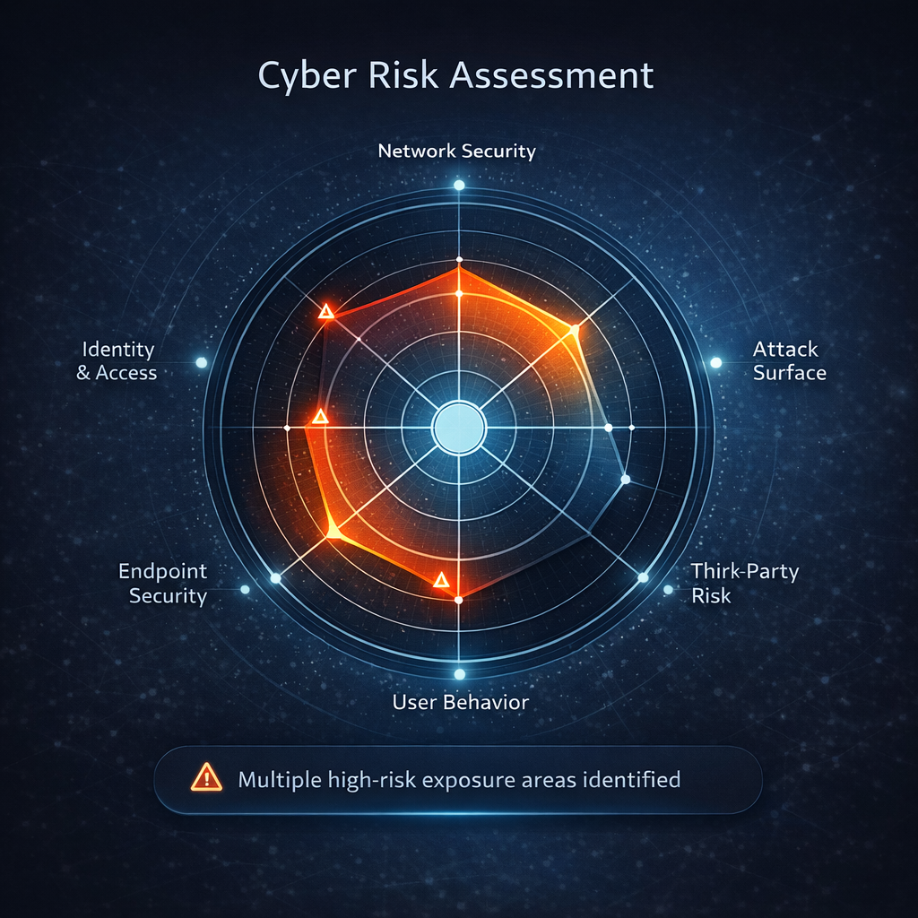 Cyber risk assessment visualization