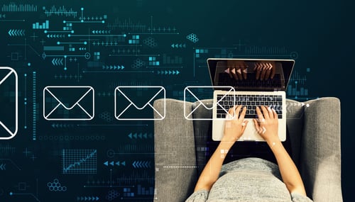 Secure emails emanating from a laptop computer.