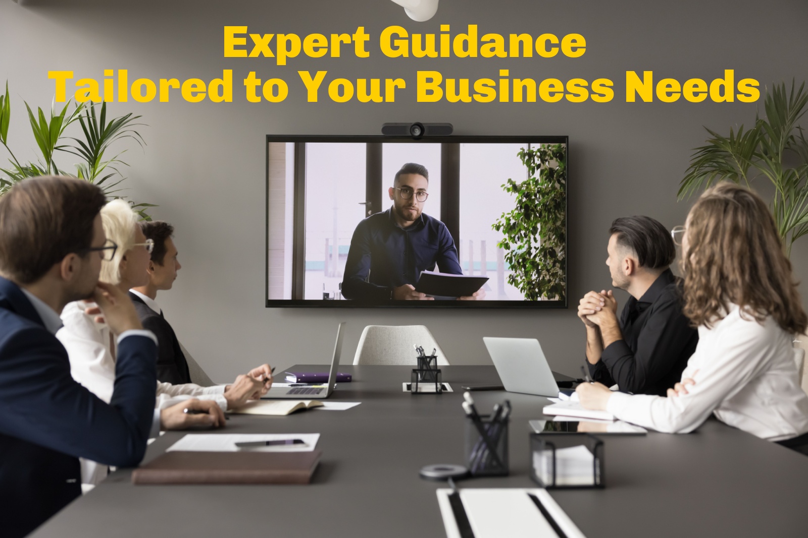 A virtual CISO providing guidance to a client via video conference.