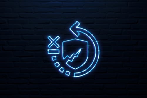 broken shield showing gap