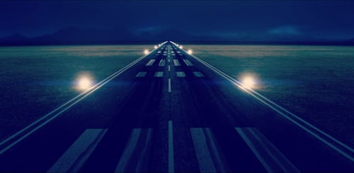 Startup runway extending into the horizon