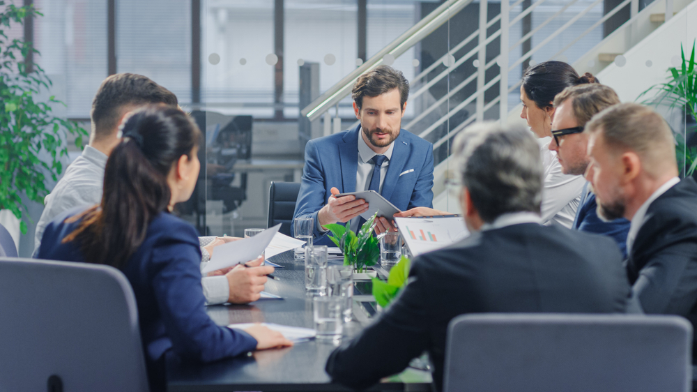 Business executives meeting in conference room